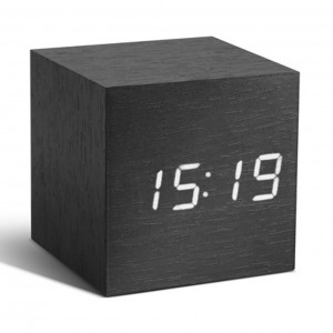 Часы настольные с подсветкой Cube Click Clock GINGKO