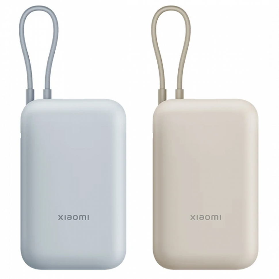 Внешний аккумулятор Mi 10000 22.5W Pocket Version встроенный кабель USB-C