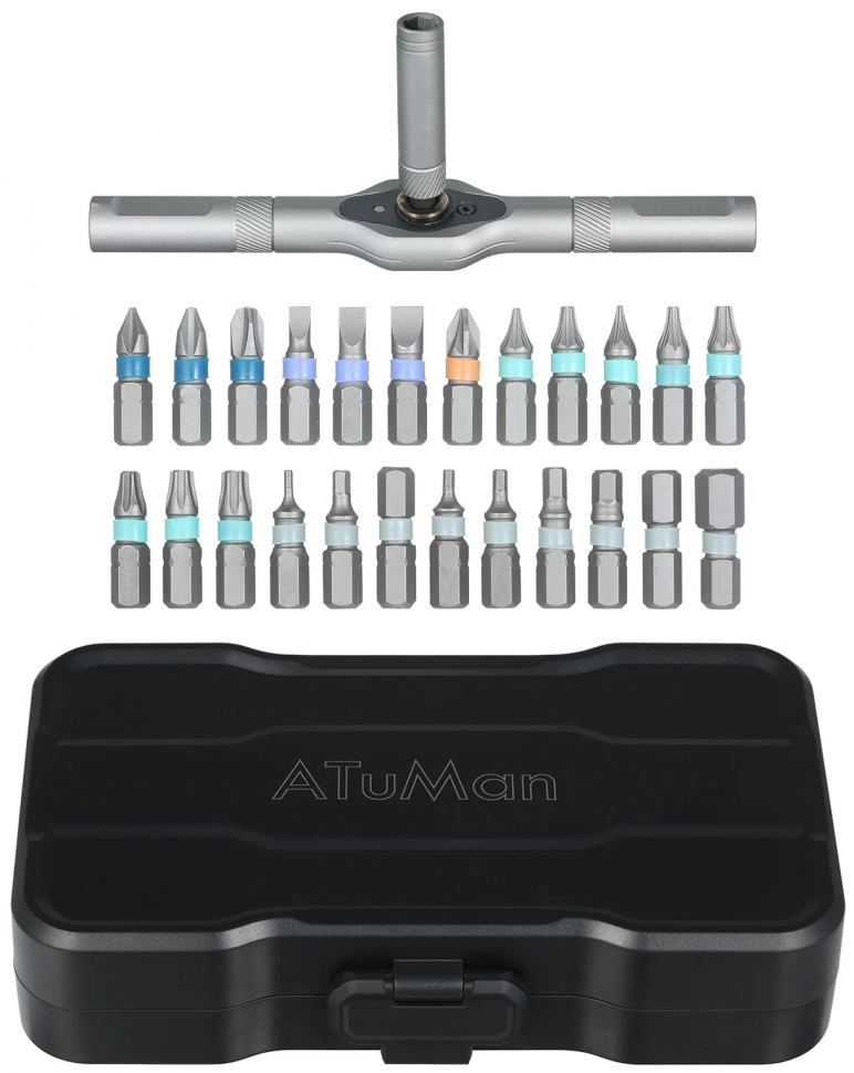 Отвертка с насадками DUKA/AtuMan RS1 Multipurpose Ratchet Screwdriver Set 