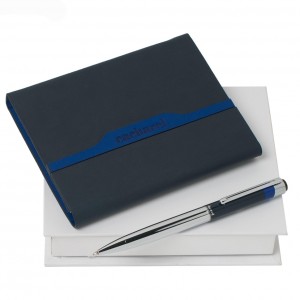 Блокнот А6 и ручка шариковая London Bleu CACHAREL